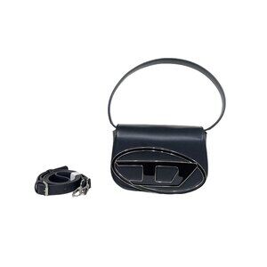 Diesel Black Simple Brand Logo Shoulder Bag